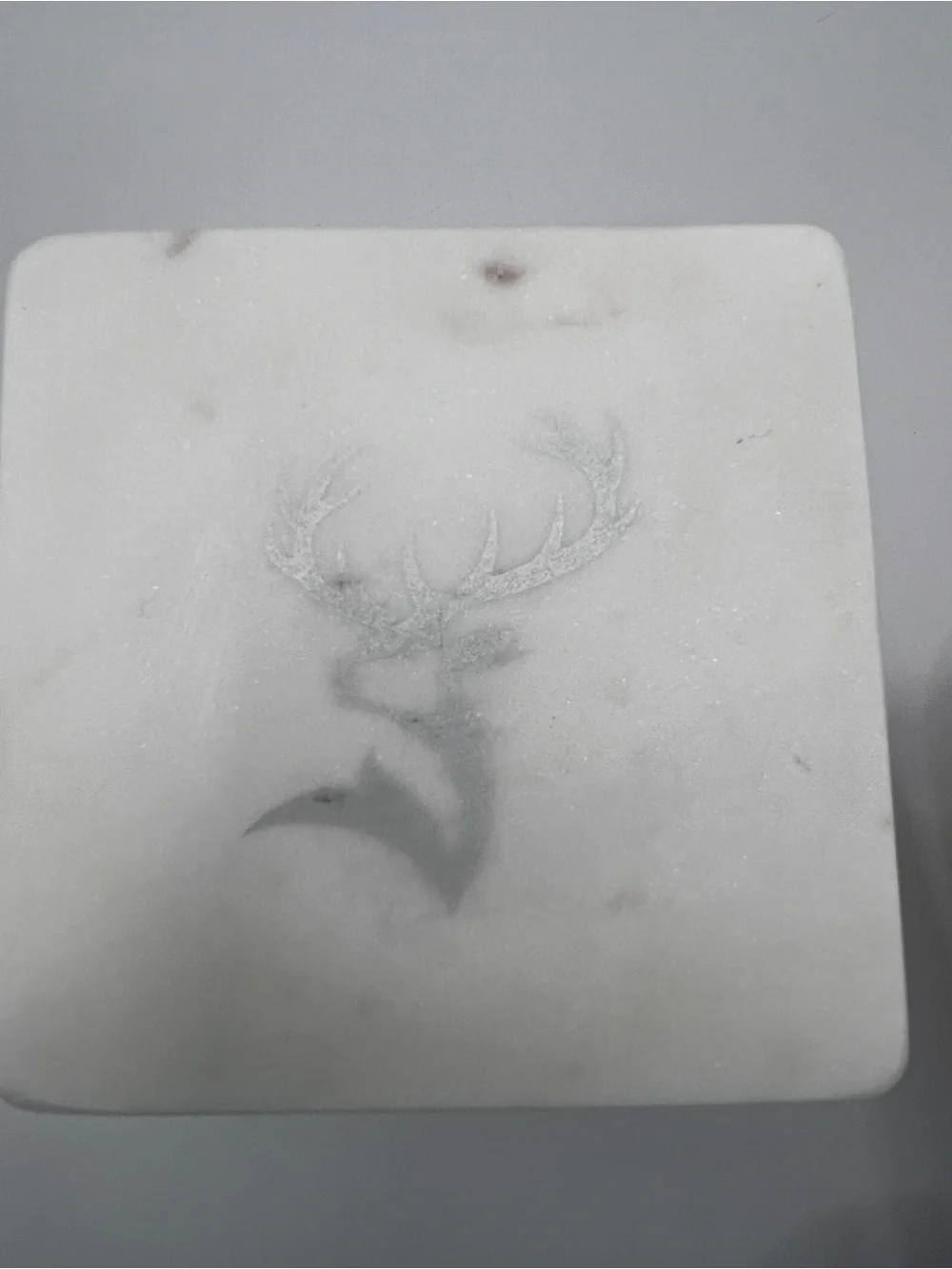 The Dalmore Scotch Whisky Marble Coasters Set of 8 Stag Logo Cork Back